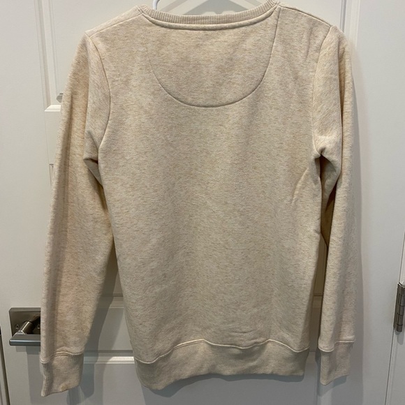 2/$25 Tan/Beige Crewneck Sweater Moon and House Graphic Size M - Picture 2 of 5